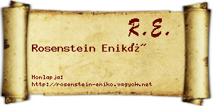 Rosenstein Enikő névjegykártya